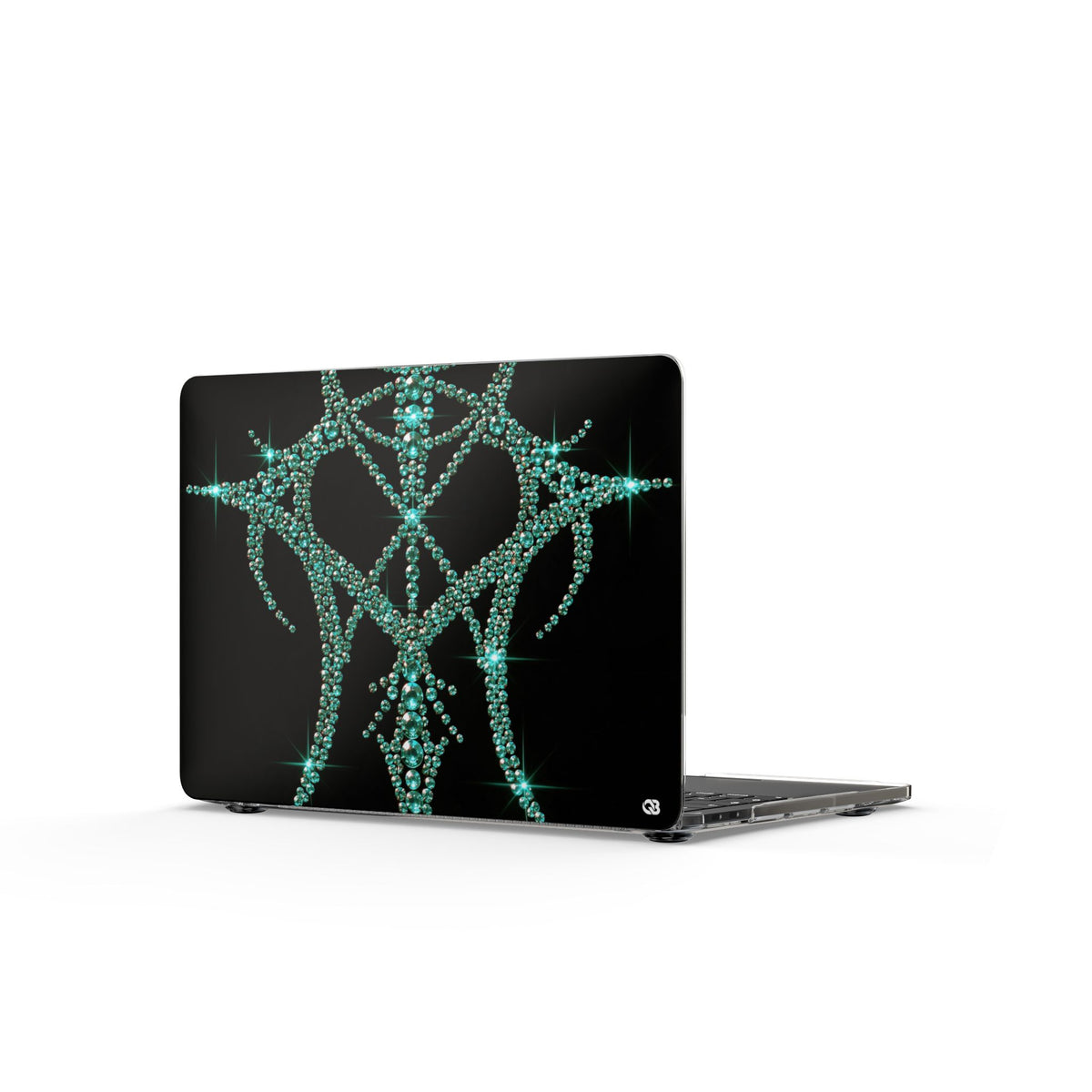 Teal Cyber Sigil · Clear Hard Case for MacBook · Teal
