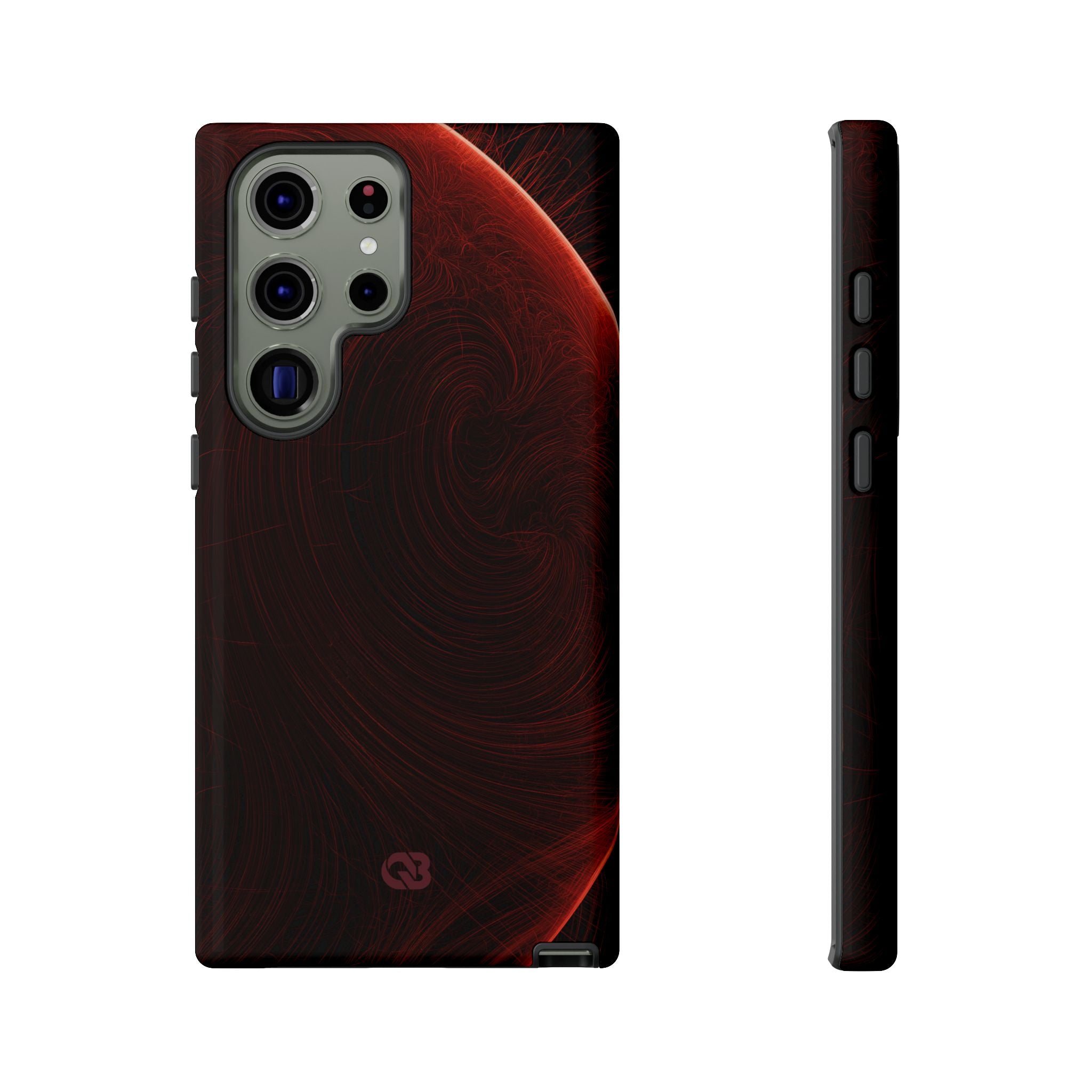 Red Tough Phone Case for Samsung - Crimson Flare Flux