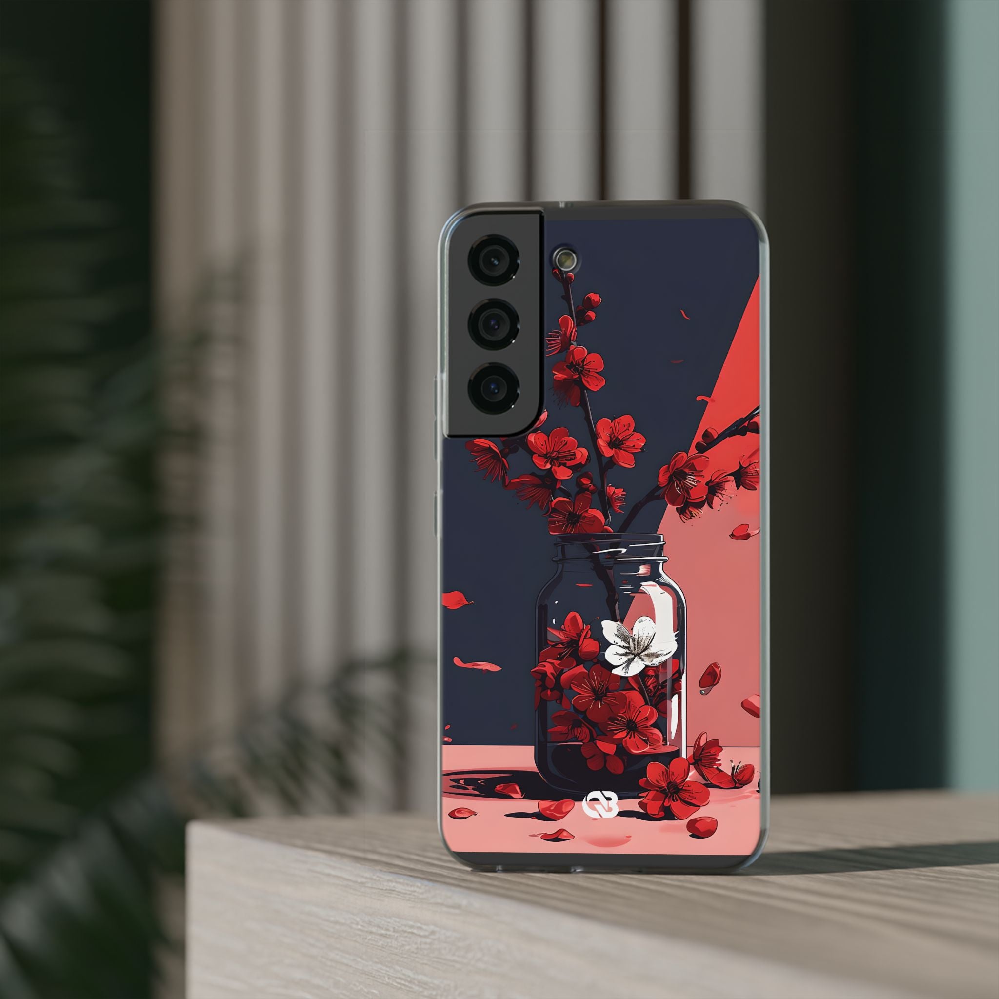 Crimson Blossom Jar · Custodia Soft per Samsung