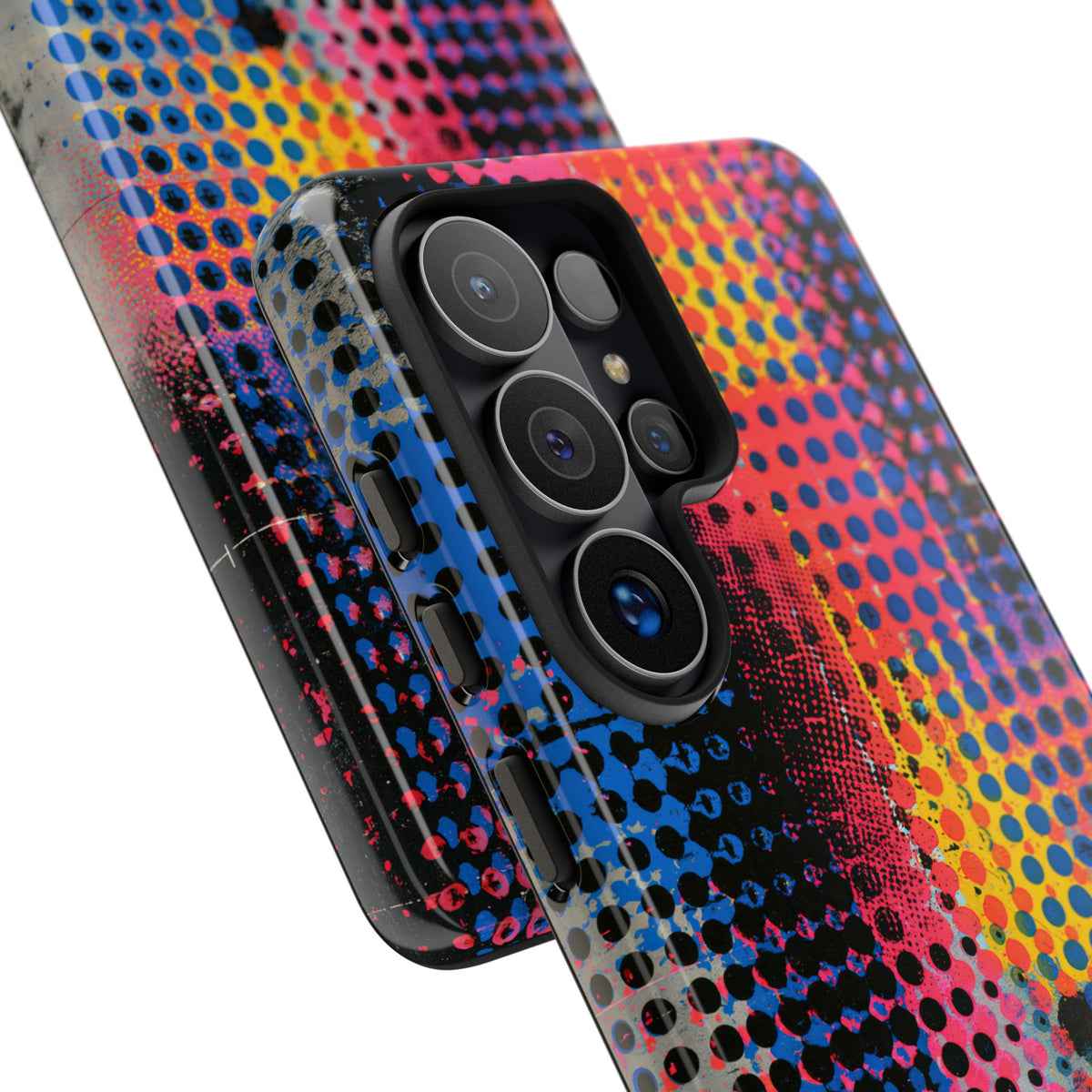 Chromatic Halftone Grid · Tough Phone Case for Samsung · Blue