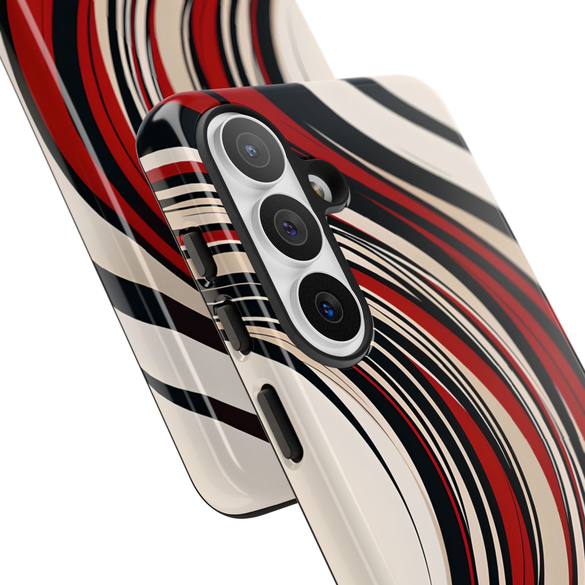 Crimson Flow Waves · Tough Phone Case for Samsung