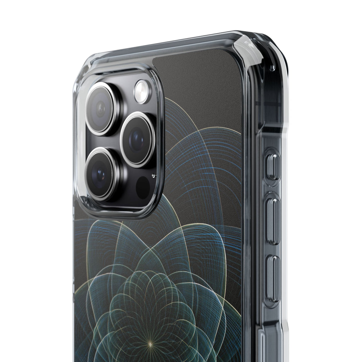 Blue Impact MagSafe Phone Case for iPhone - Celestial Wireframe Bloom