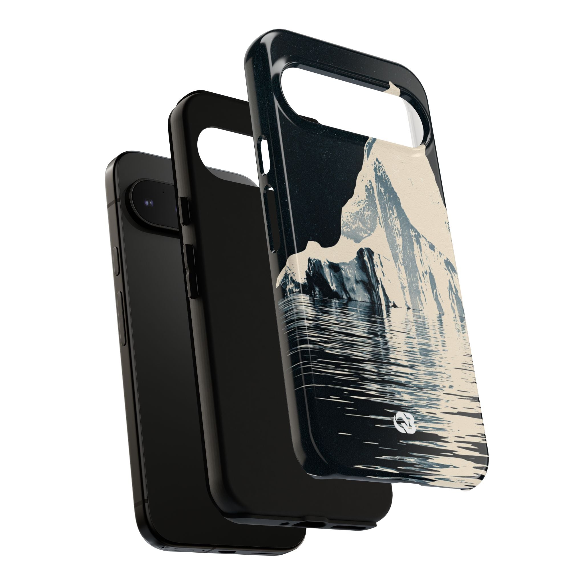 Blue Tough Phone Case for Google Pixel - Frozen Navy Monolith