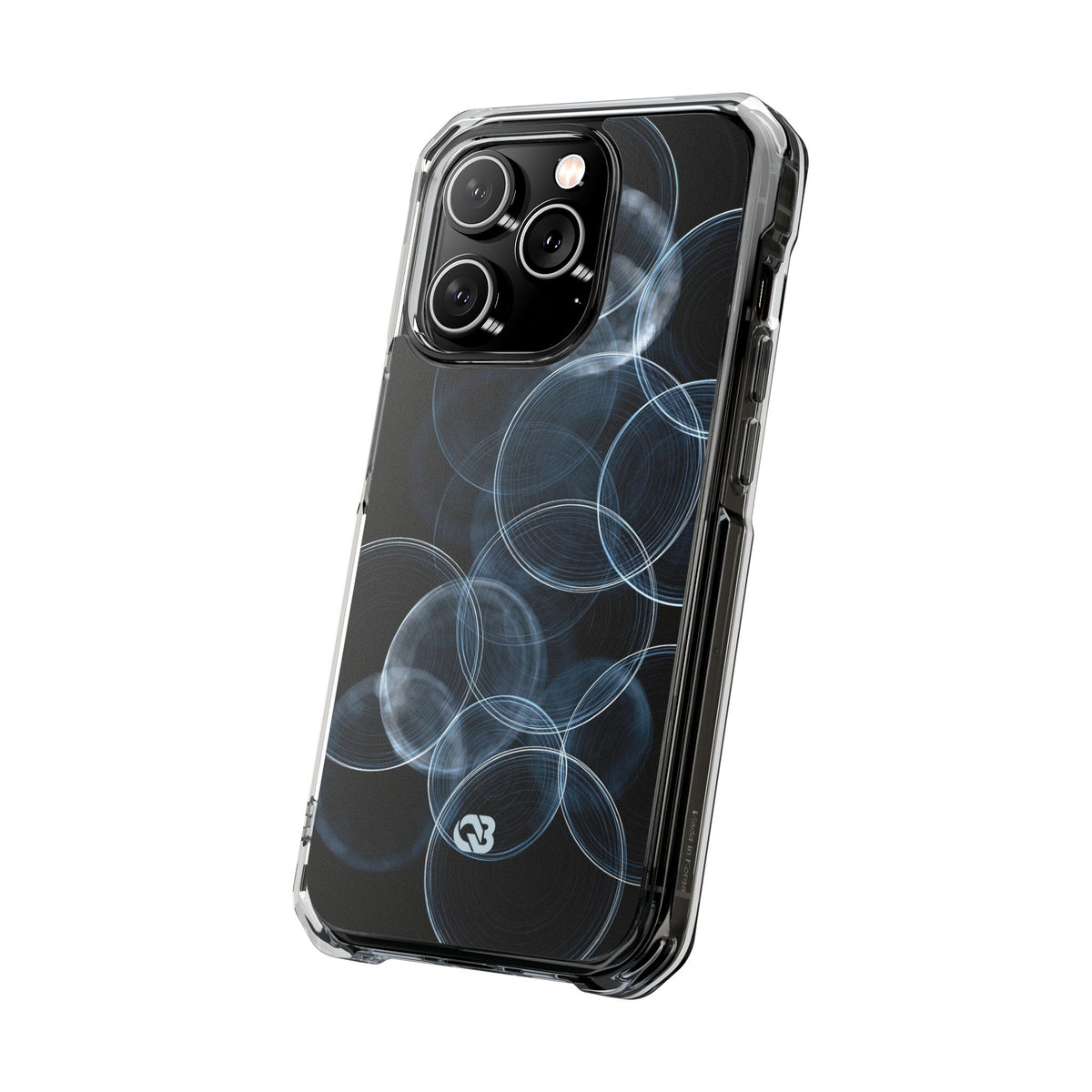 Blue Impact MagSafe Phone Case for iPhone - Cyan Pulse Ripple