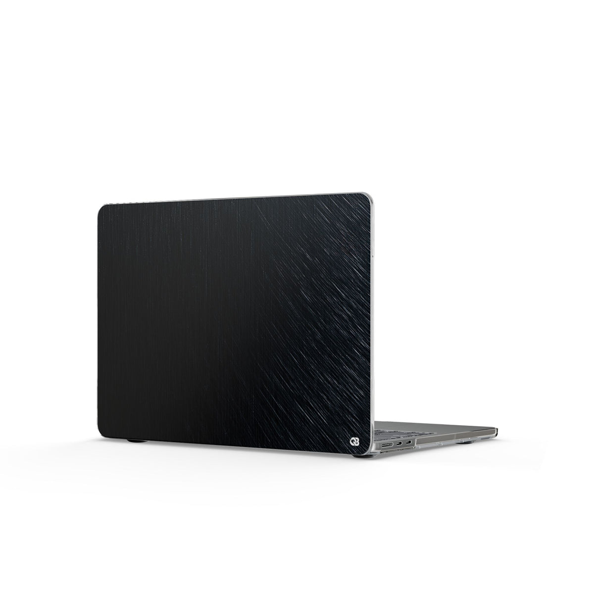 Brushed Obsidian Steel · Clear Hard Case for MacBook · Black