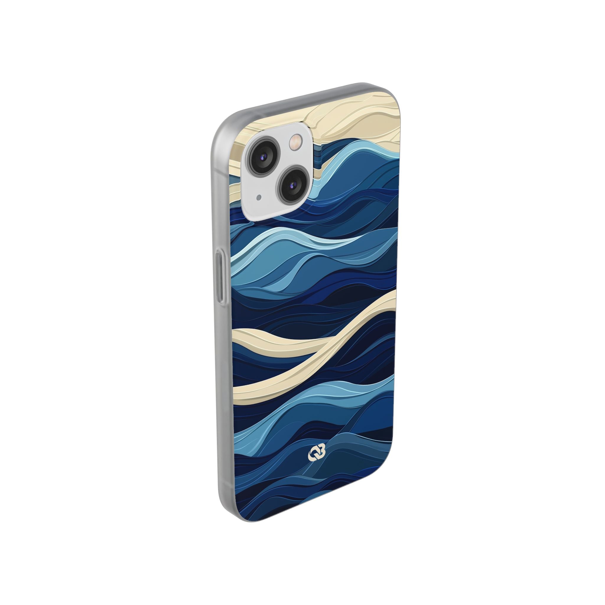 Cobalt Coast Layers · Soft Phone Case for iPhone