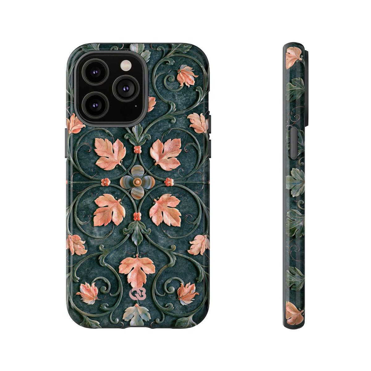 Florentine Rose Arabesque · Tough Phone Case for iPhone · Green