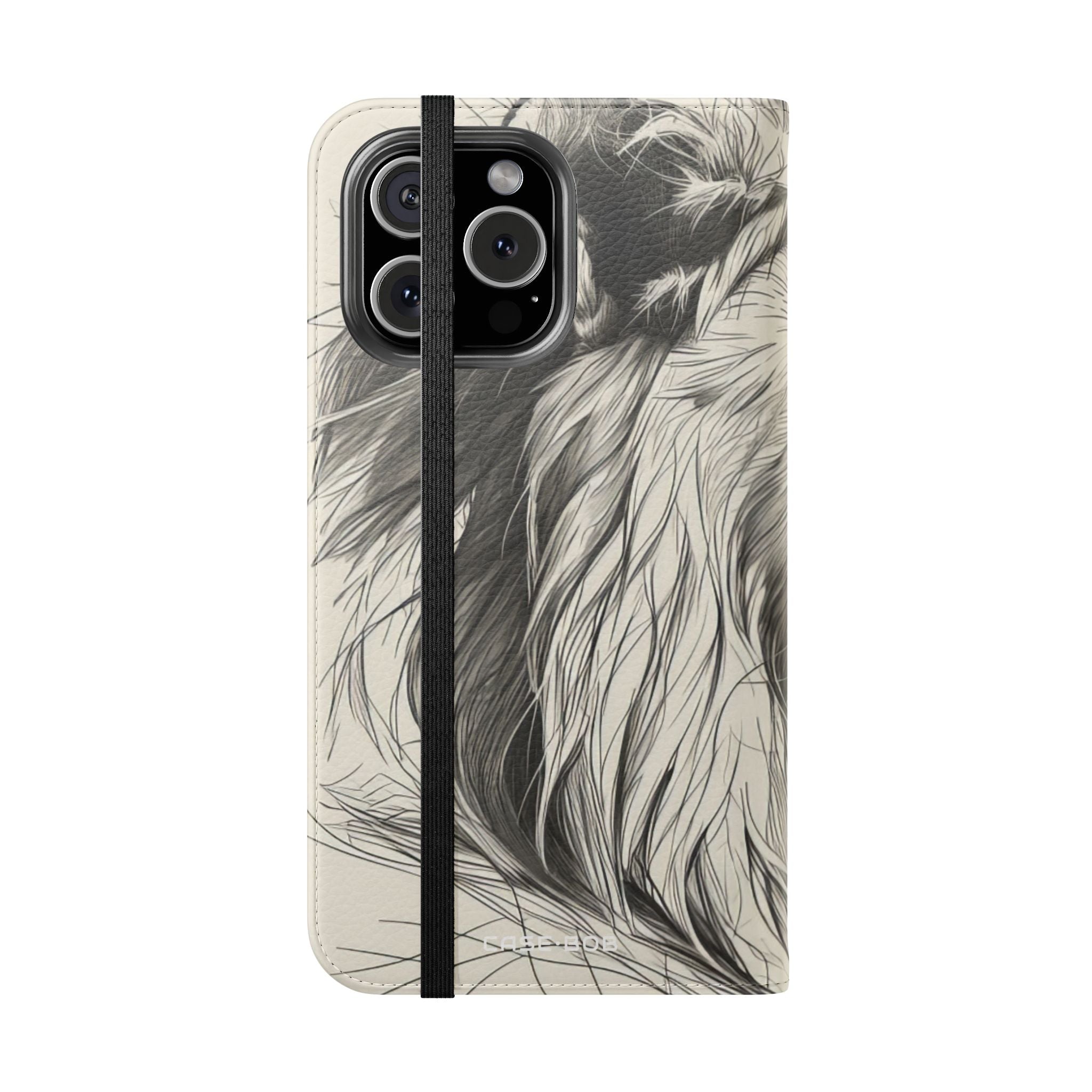 Lion Whisper Gray - iPhone 16 Max Case - Wallet