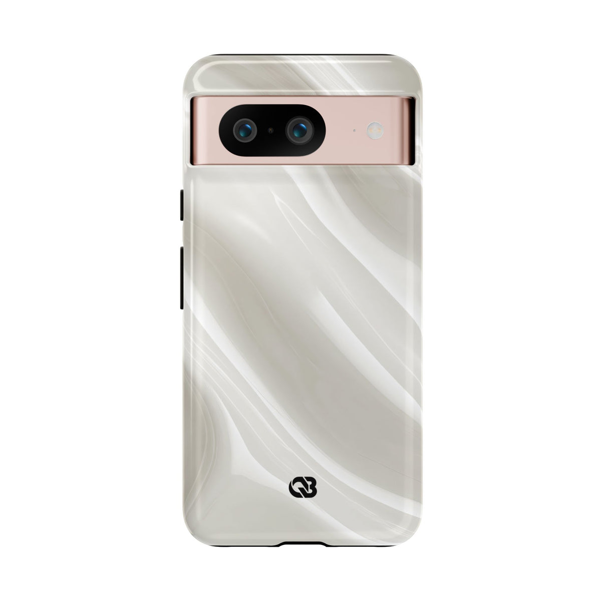 White Tough Phone Case for Google Pixel - Polished Ivory Wave