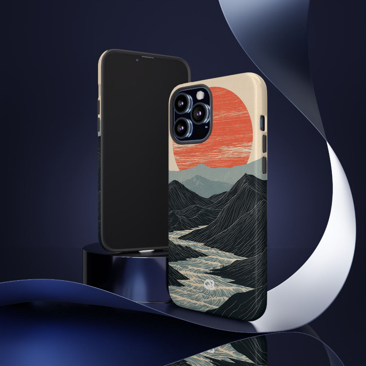 Crimson Ridge Horizon · Tough Phone Case for iPhone · Black