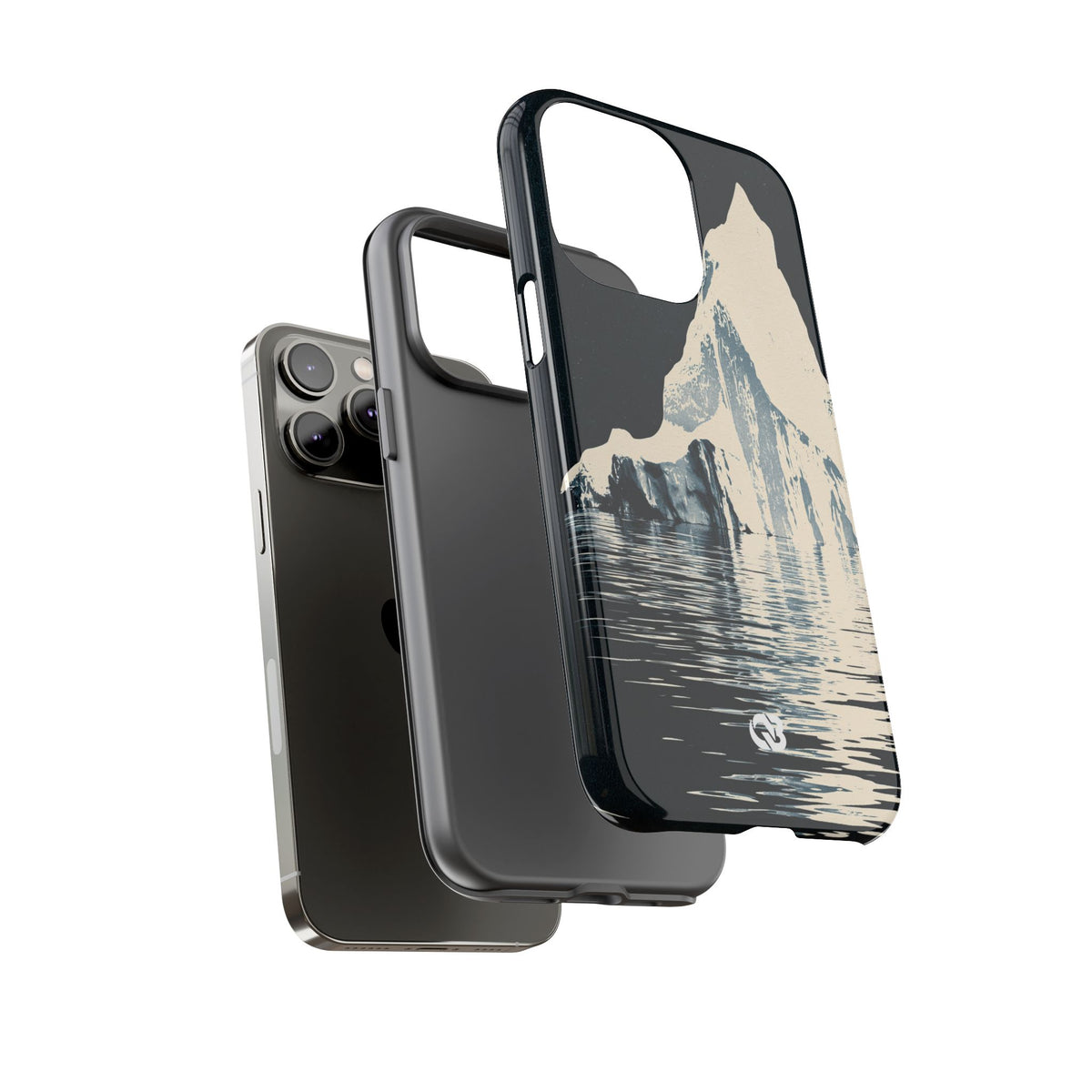 Blue Tough Phone Case for iPhone - Frozen Navy Monolith