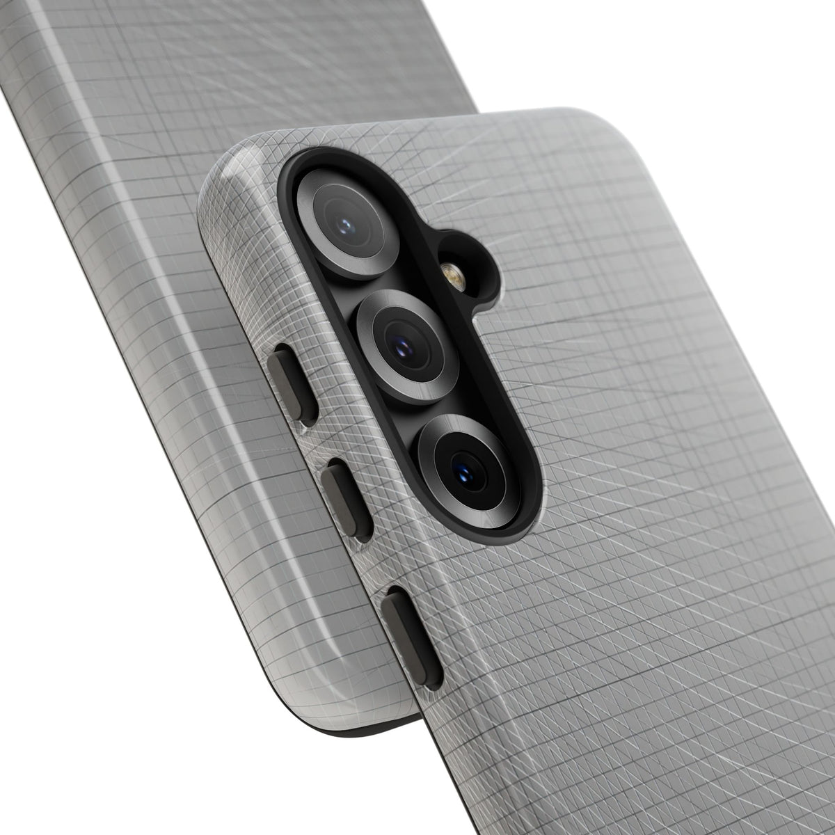 Grey Tough Phone Case for Samsung - Chrome Mesh Warp