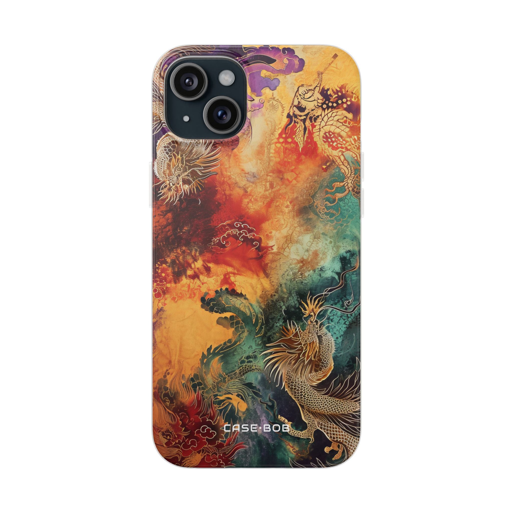 Dragon Ember iPhone 15 Plus Cover - Blød