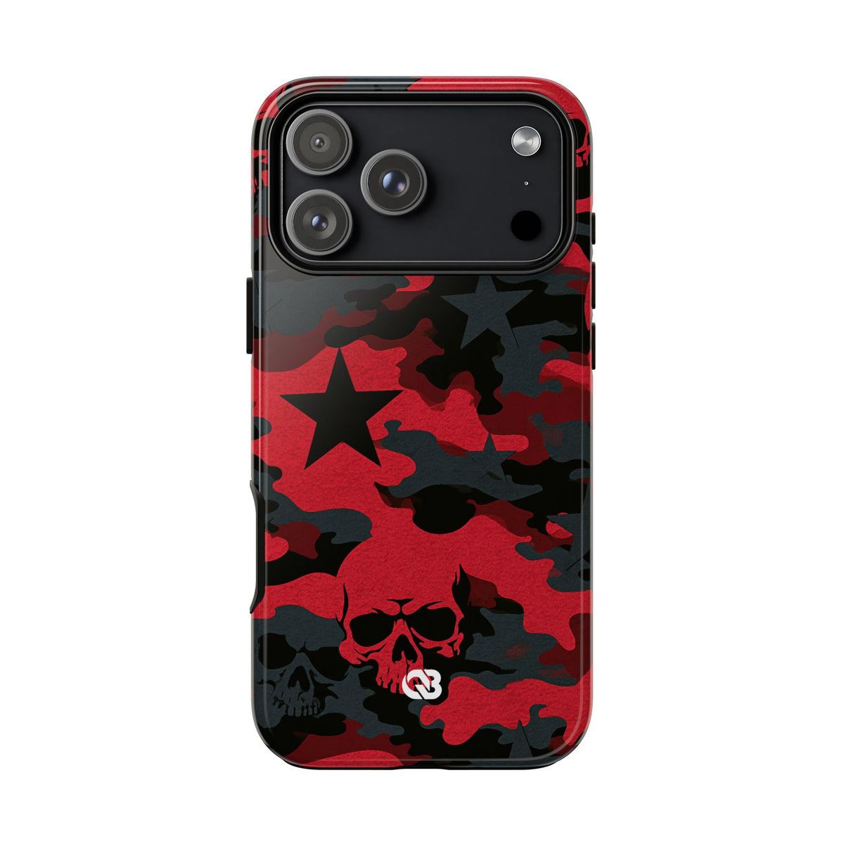 Crimson Skull Camo · Tough Phone Case for iPhone · Red