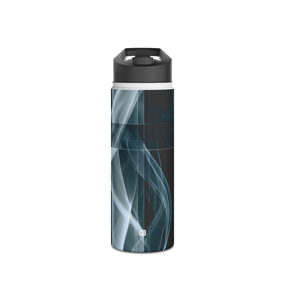 Fractured Smoke · Insulated Water Bottle · Black