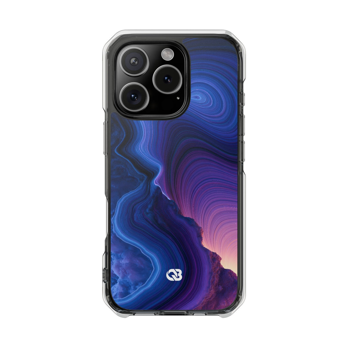 Radiant Strata · Clear Impact Magnetic Phone Case for iPhone · Blue