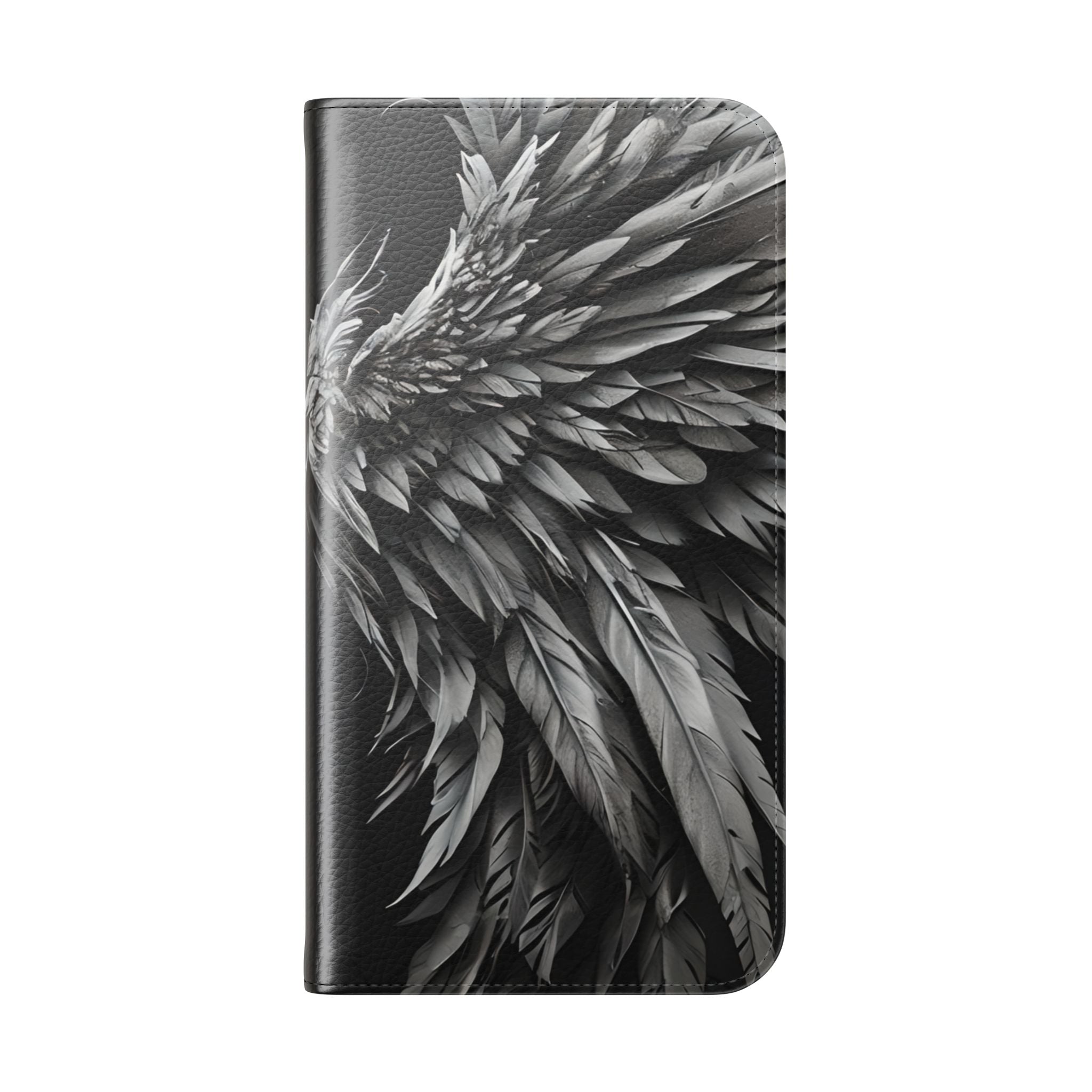 Crimson Silver Wings - iPhone 15 Pro Max Case - Wallet