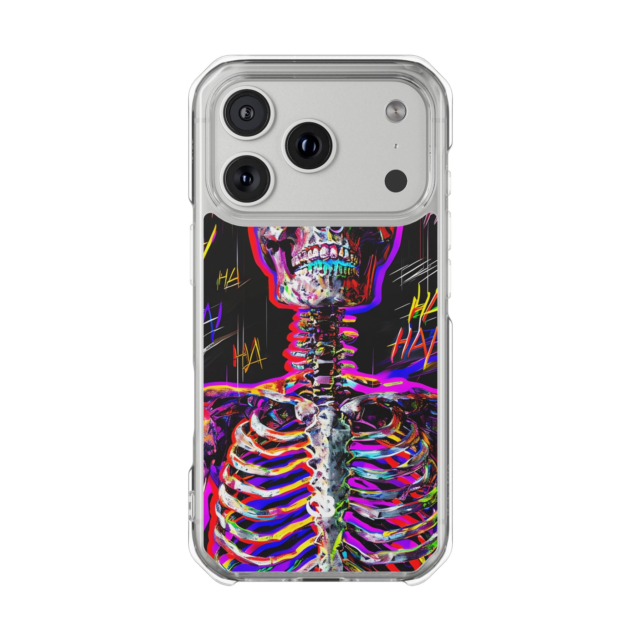 Neon Glitch Skeleton · Impact Handyhülle für iPhone · Magsafe