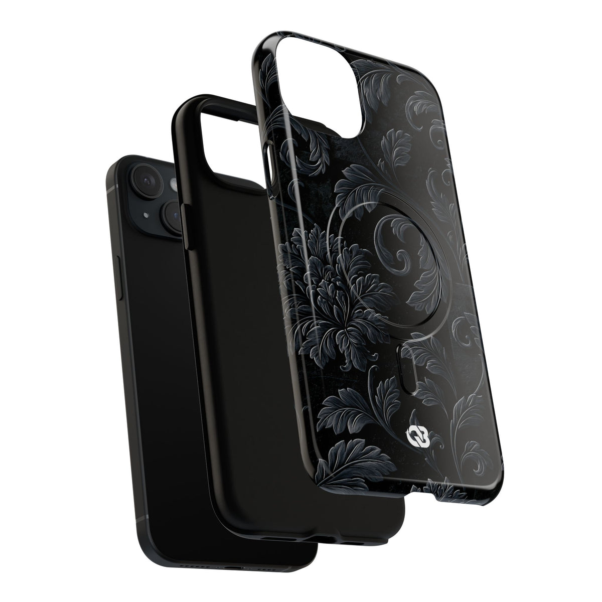 Obsidian Damask · Tough 2.0 Magnetic Phone Case for iPhone · Black