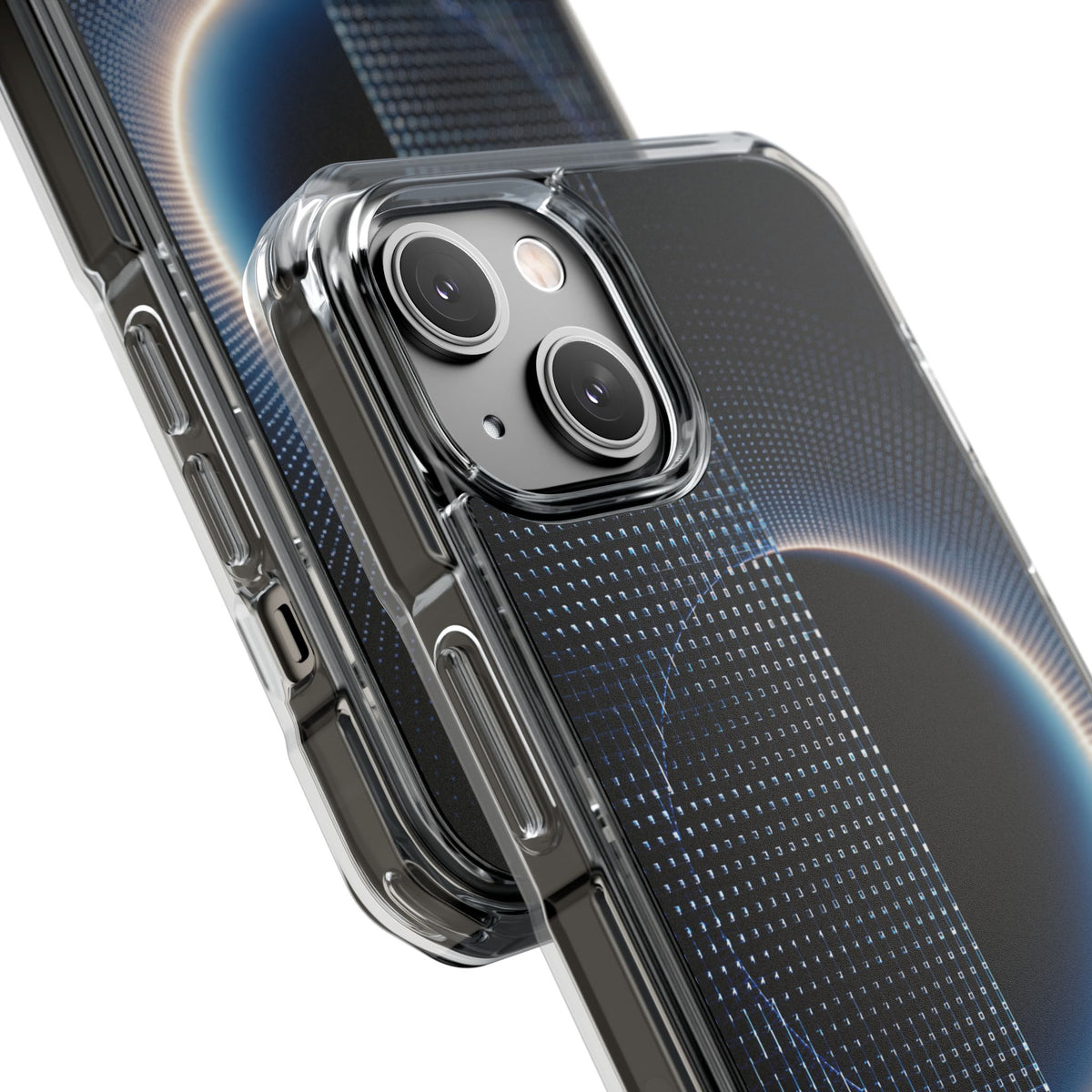 Luminous Meridian · Clear Impact Magnetic Phone Case for iPhone · Black