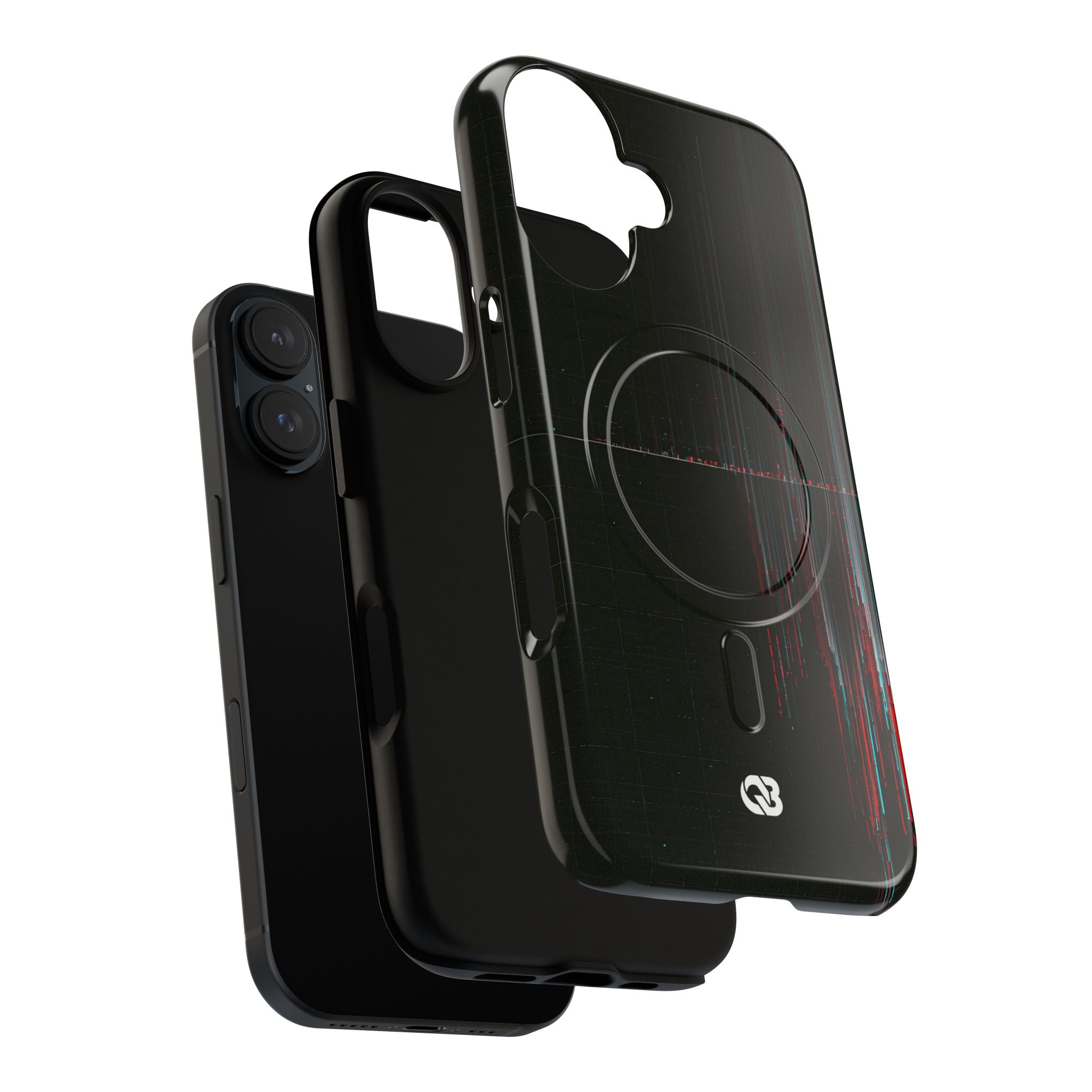 Black Tough 2.0 Magsafe Phone Case for iPhone - Corrupted Data Stream