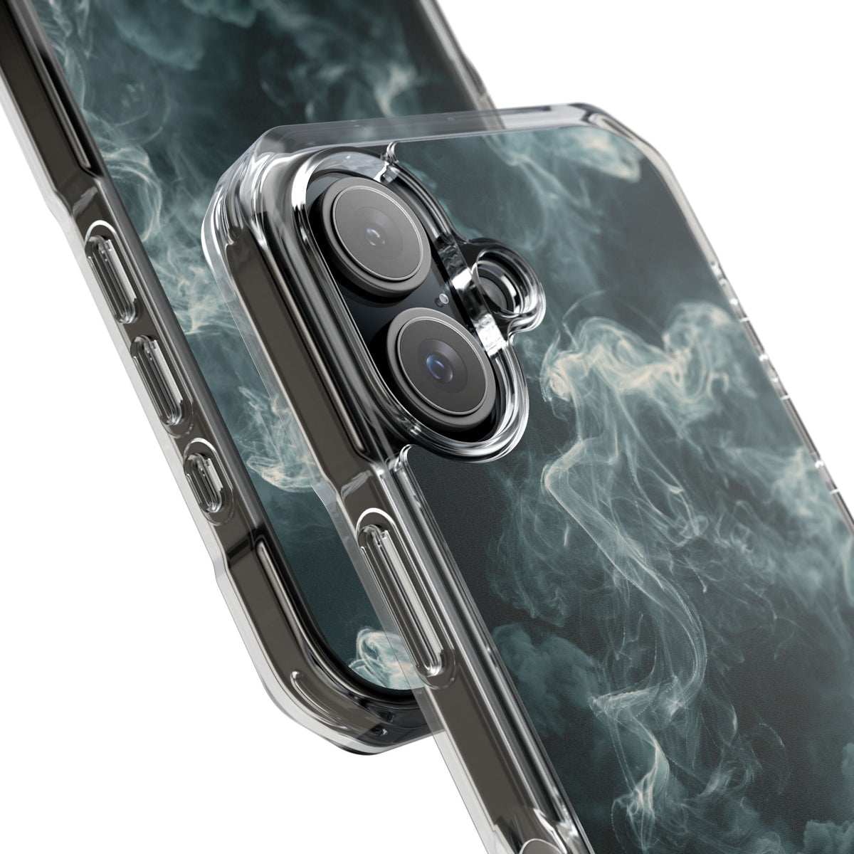 Luminescent Vapor Drift · Clear Impact Magnetic Phone Case for iPhone · Teal