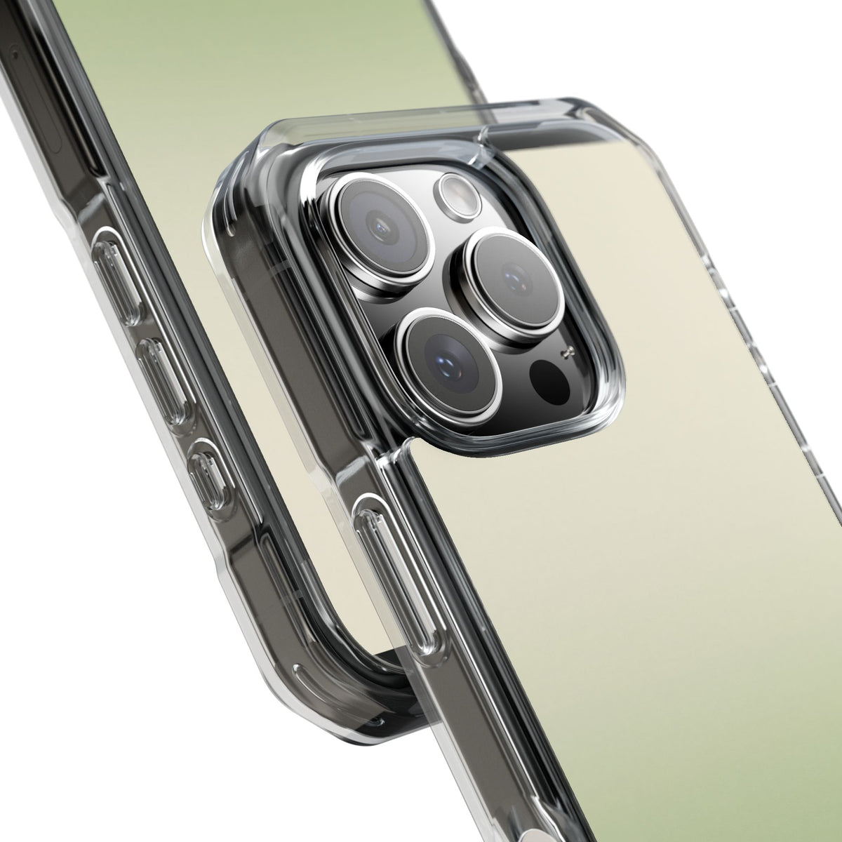 Muted Sage Ombre · Clear Impact Magnetic Phone Case for iPhone · Green