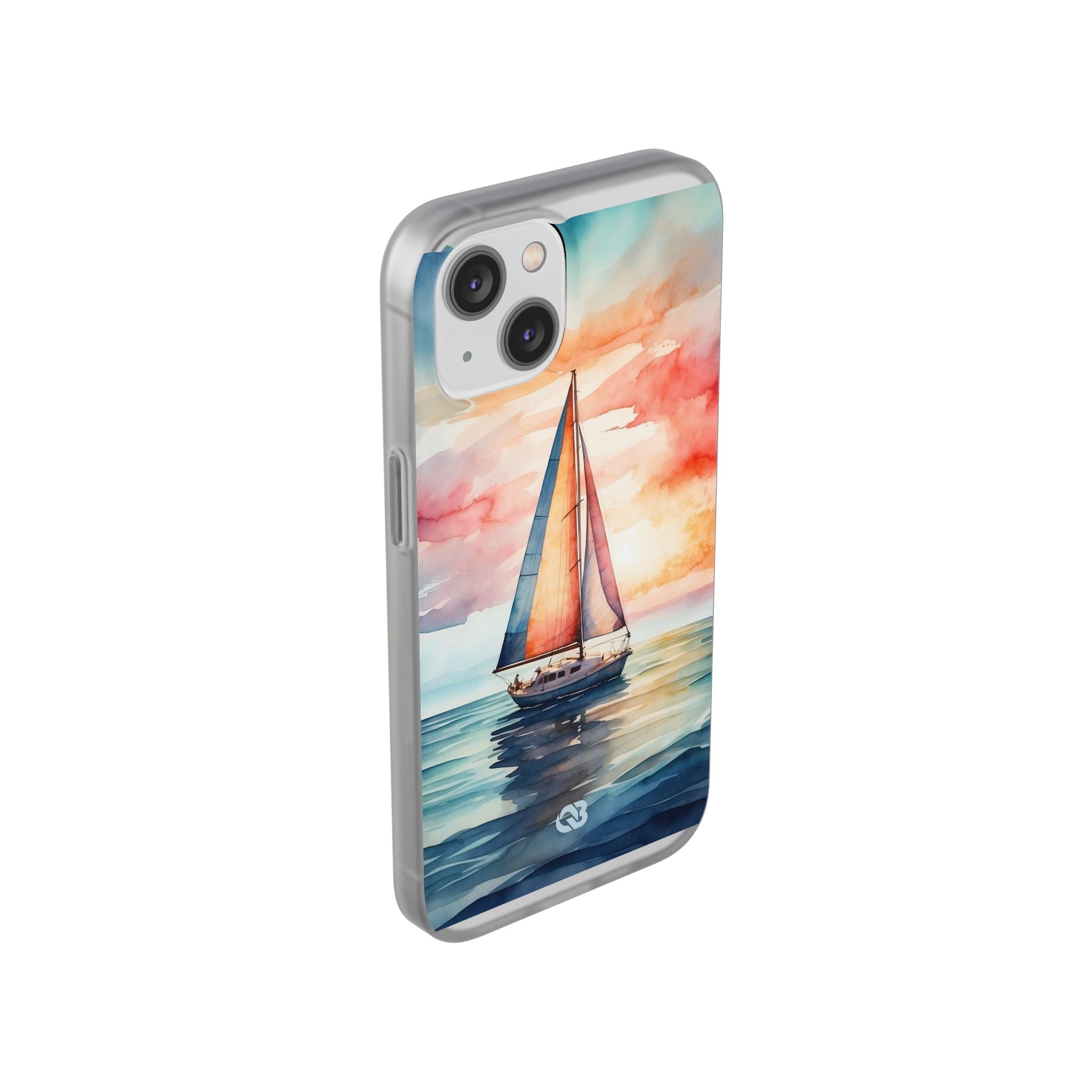 Crimson Horizon Sail · Soft Hoesje voor iPhone