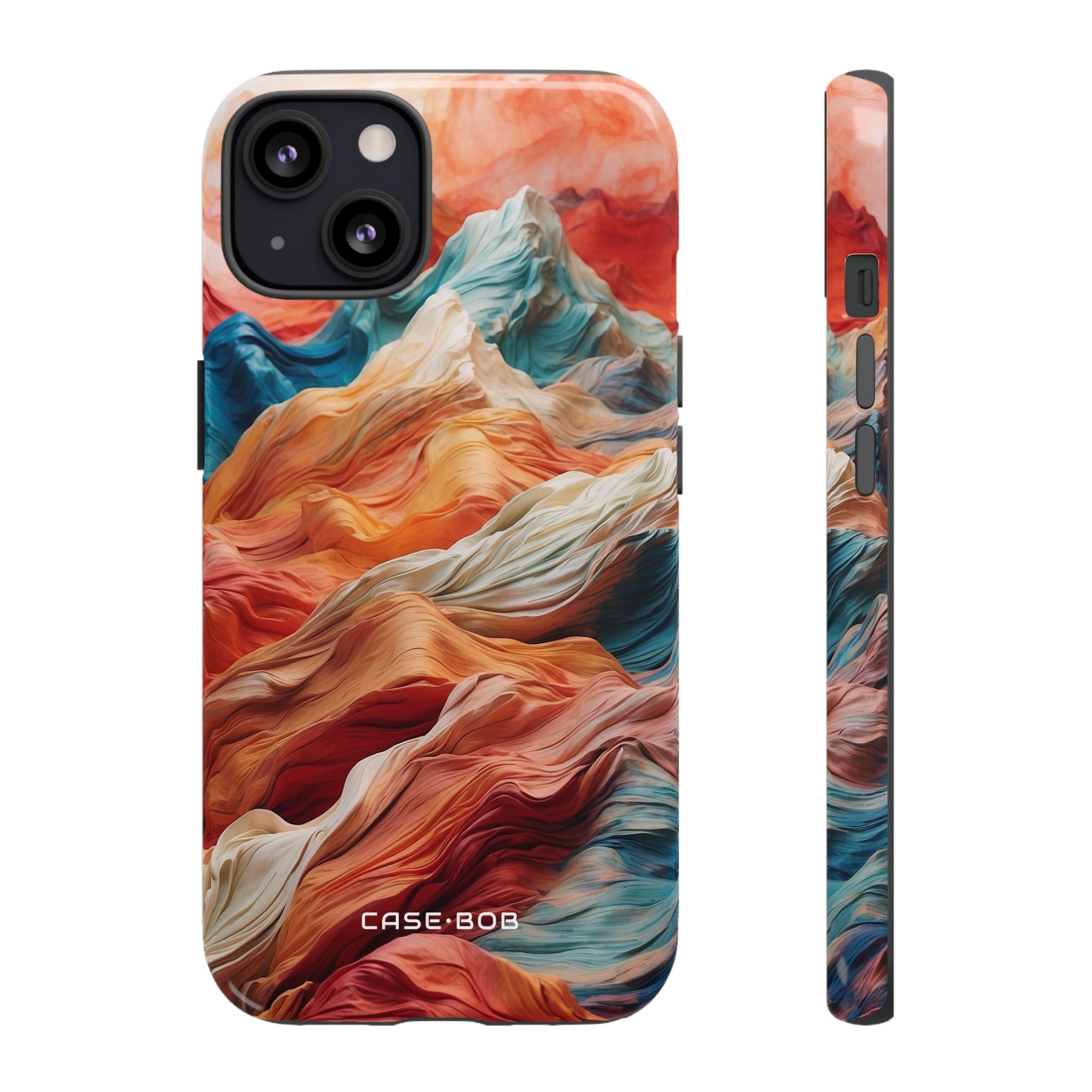 Fabric Peaks Cream iPhone 13 Case - Tough