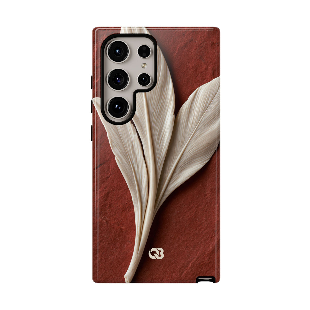 Carved Ivory Plume · Tough Phone Case for Samsung · Red