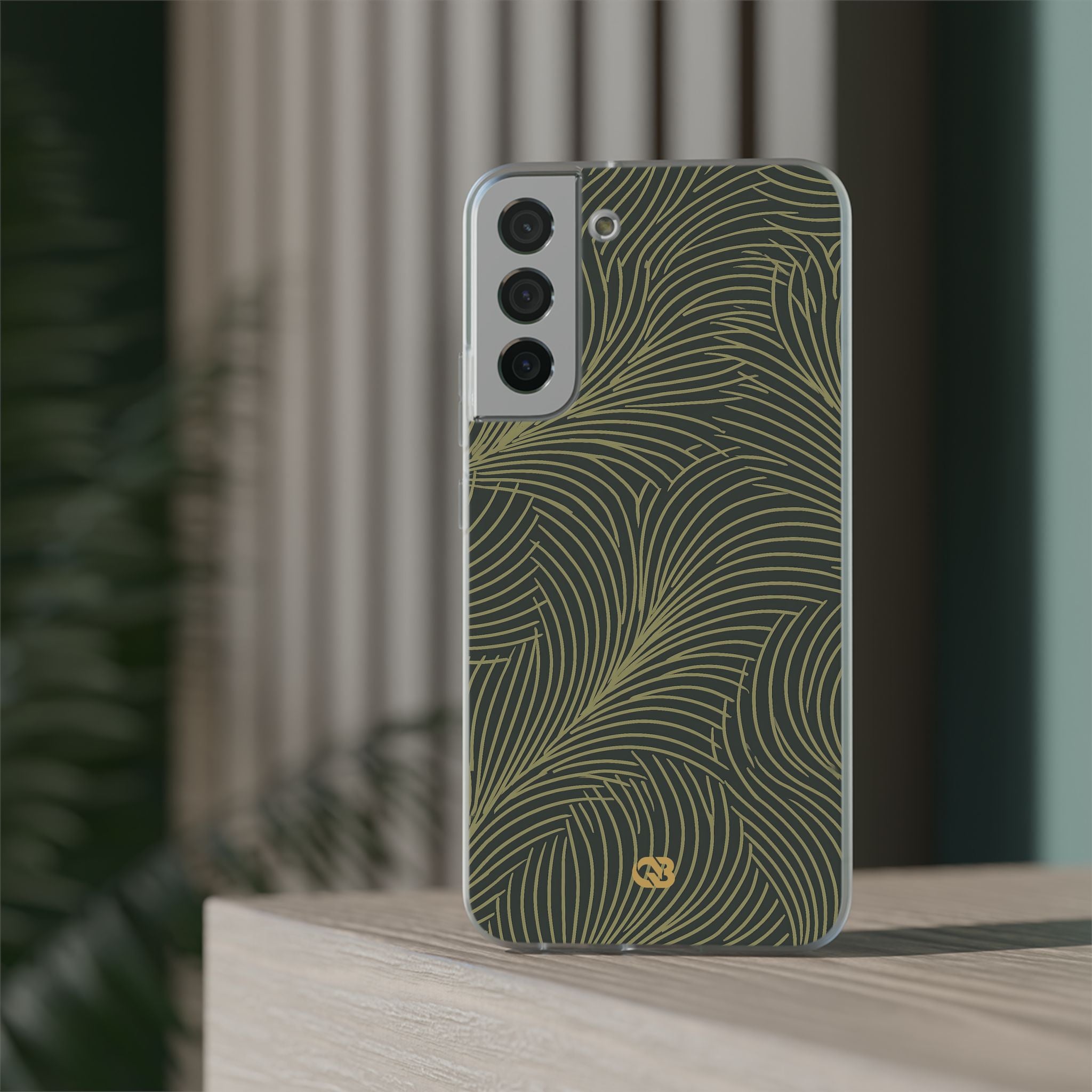 Green Lite Phone Case for Samsung - Dark Olive Plume