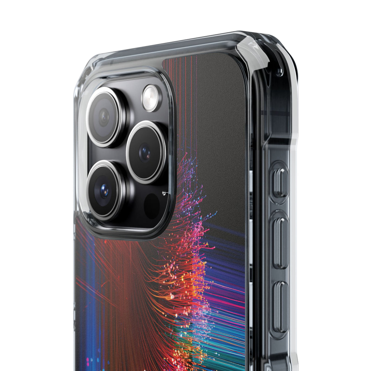 Black Impact MagSafe Phone Case for iPhone - Cyber Optic Streak