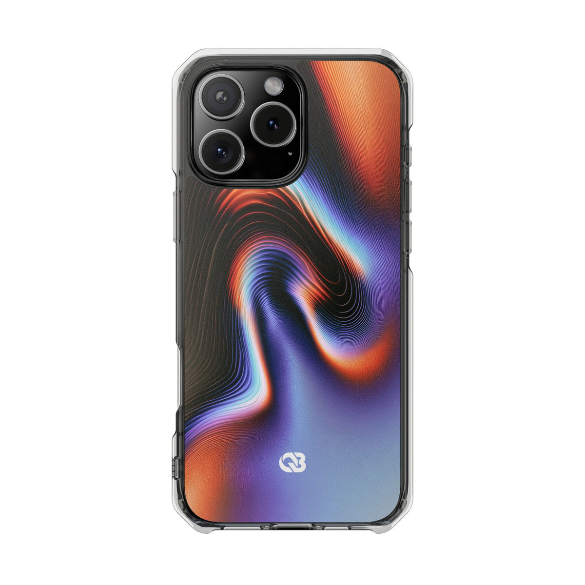 Prismatic Resonance · Clear Impact Magnetic Phone Case for iPhone · Purple