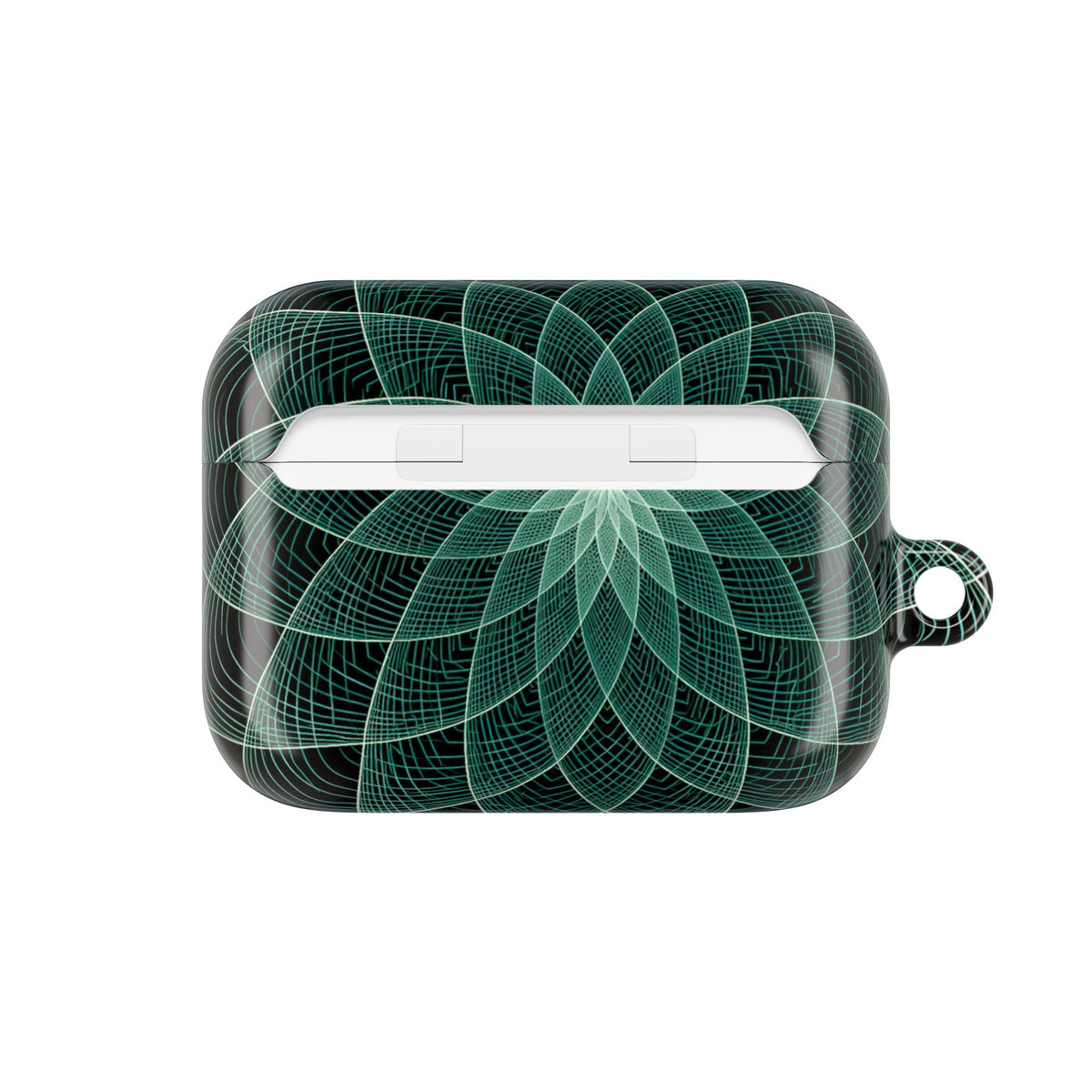 Verdant Harmonic Bloom · Hard Case for AirPods & AirPods Pro · Black