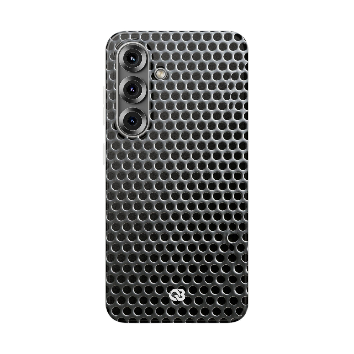 Brushed Perforated Steel · Lite Phone Case for Samsung · Silver