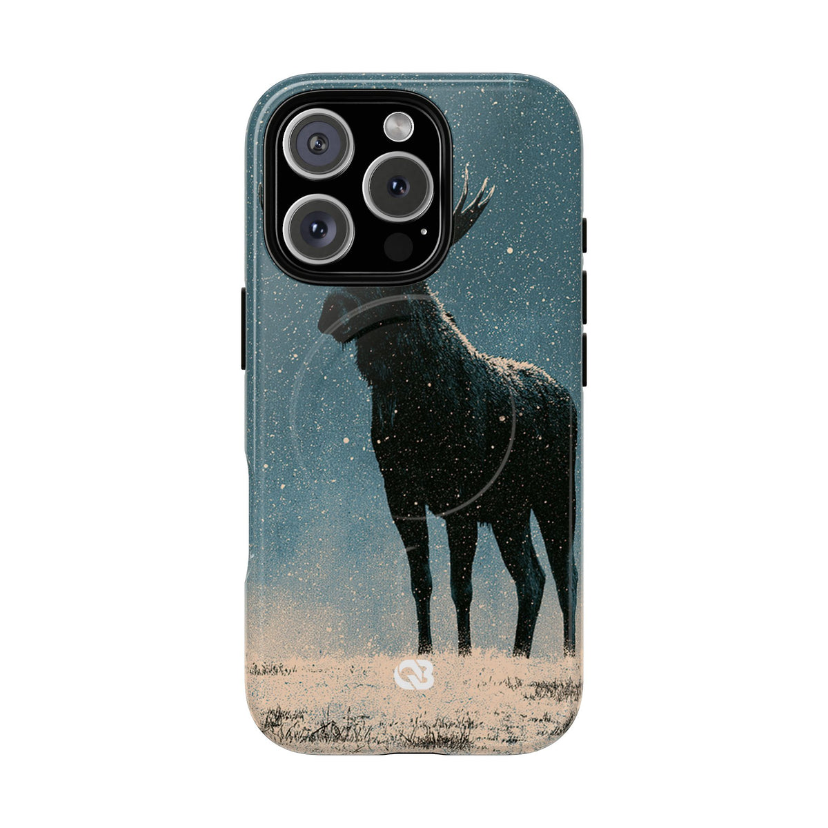 Nordic Boreal Moose · Tough 2.0 Magnetic Phone Case for iPhone · Blue