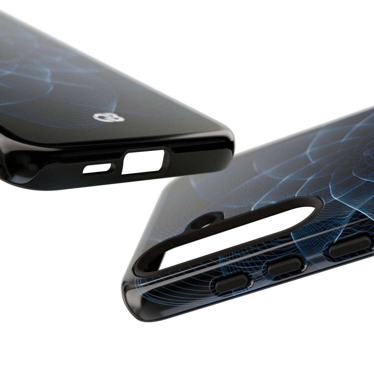 Blue Tough Phone Case for Samsung - Cobalt Geometric Bloom
