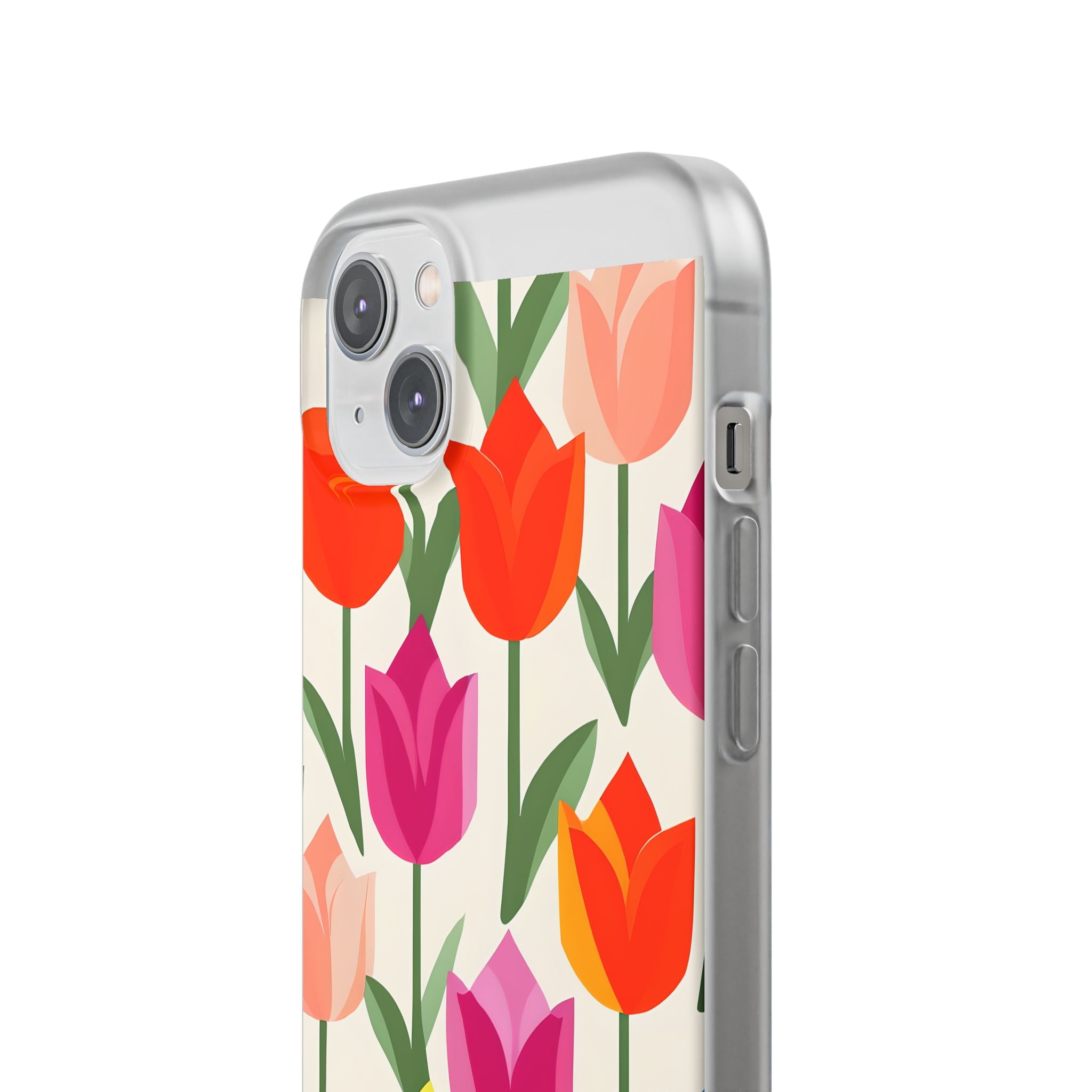 Vibrant Petal Grid · Soft Phone Case for iPhone