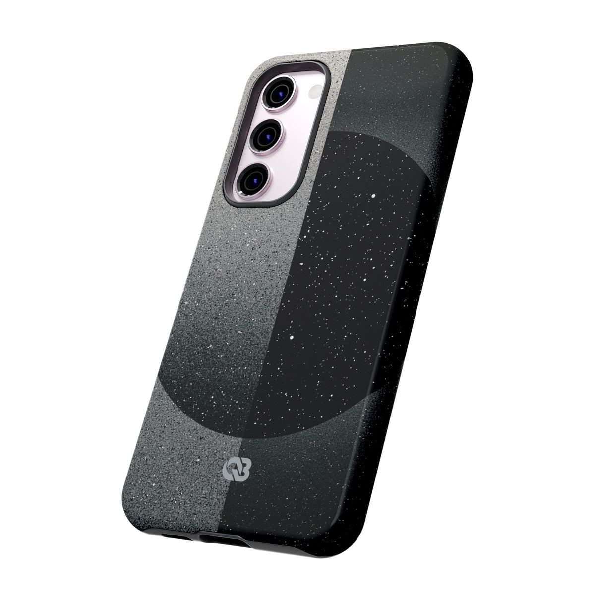 Black Tough Phone Case for Samsung - Lunar Static Orbit