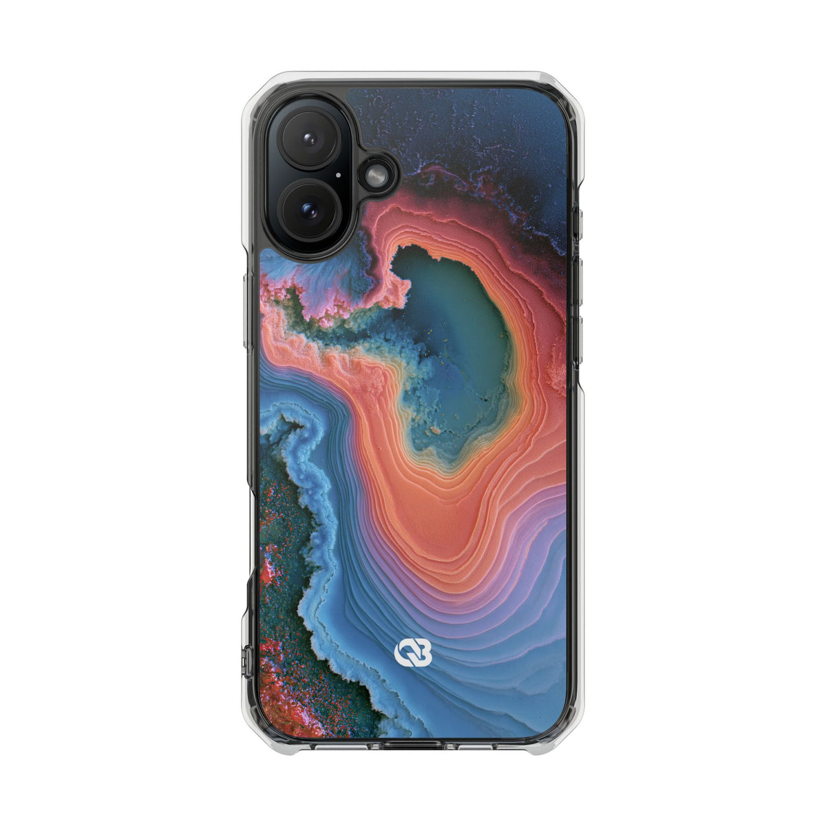 Luminous Resonance · Clear Impact Magnetic Phone Case for iPhone · Blue