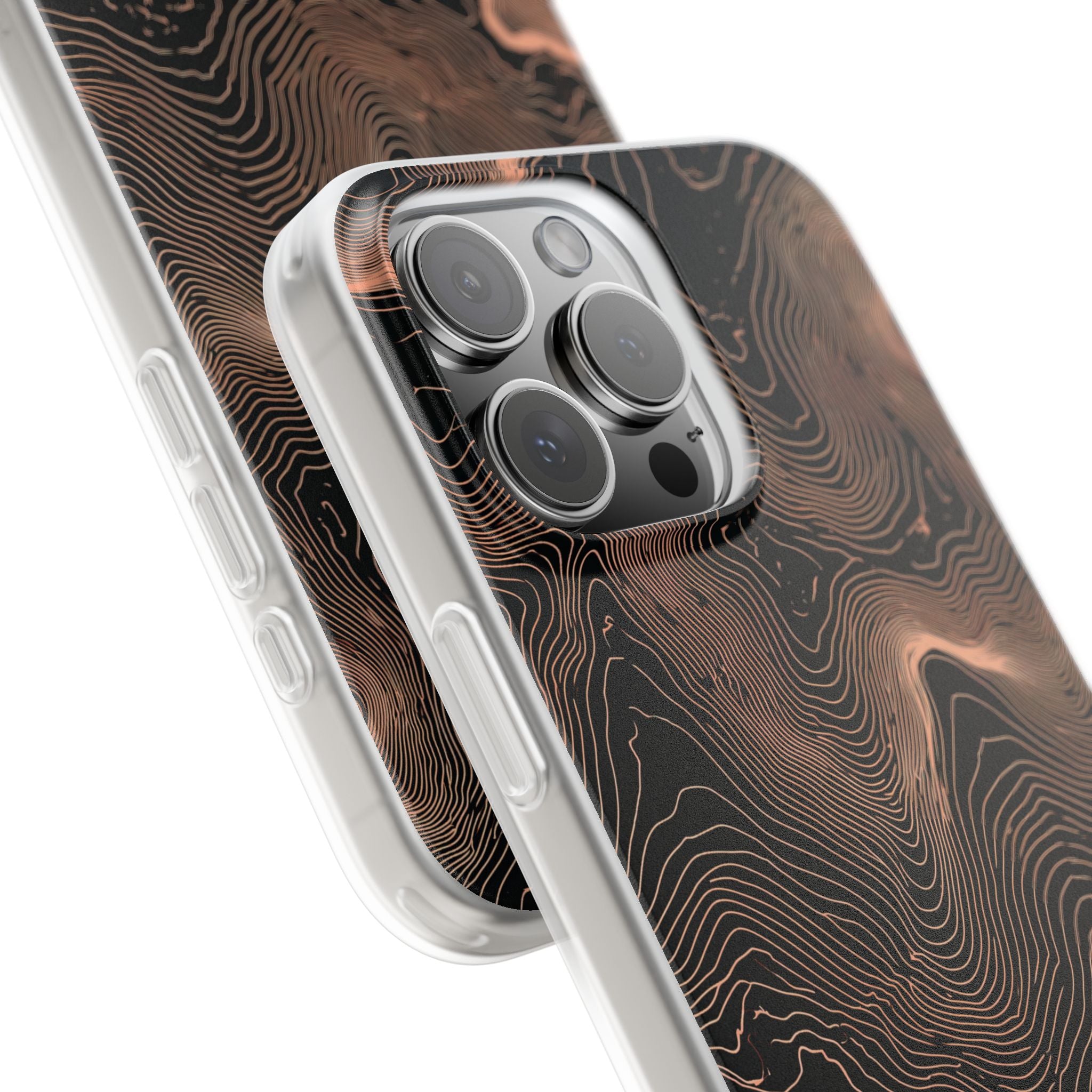 Orange Lite Phone Case for iPhone - Salmon Ridge Topo