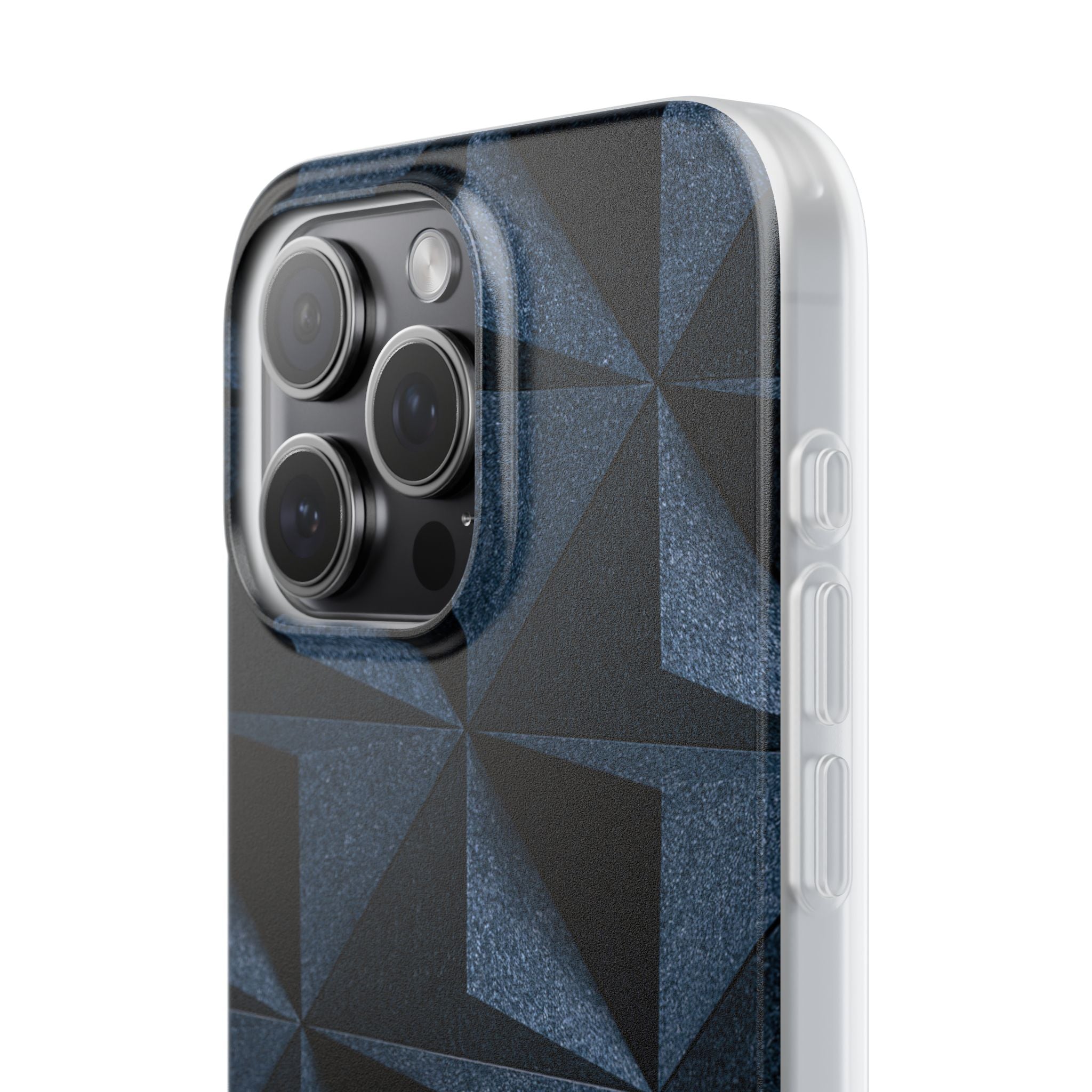 Blue Lite Phone Case for iPhone - Indigo Basalt Facets