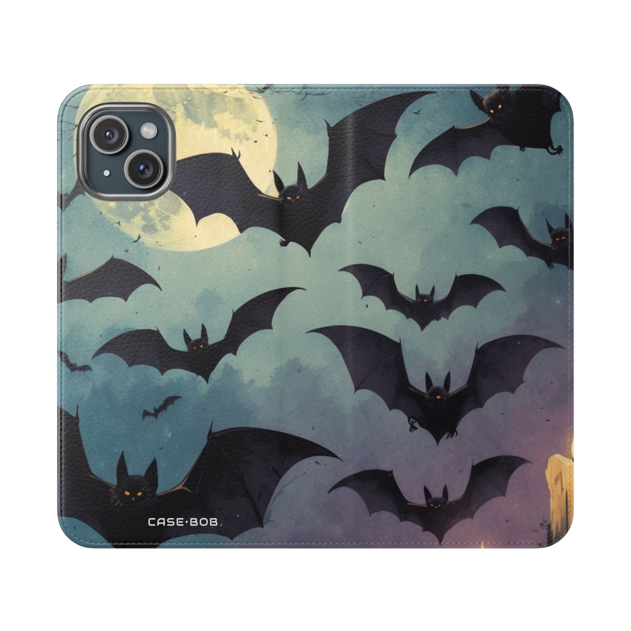 Glowing Bat Wings - iPhone 15 Plus Case - Wallet