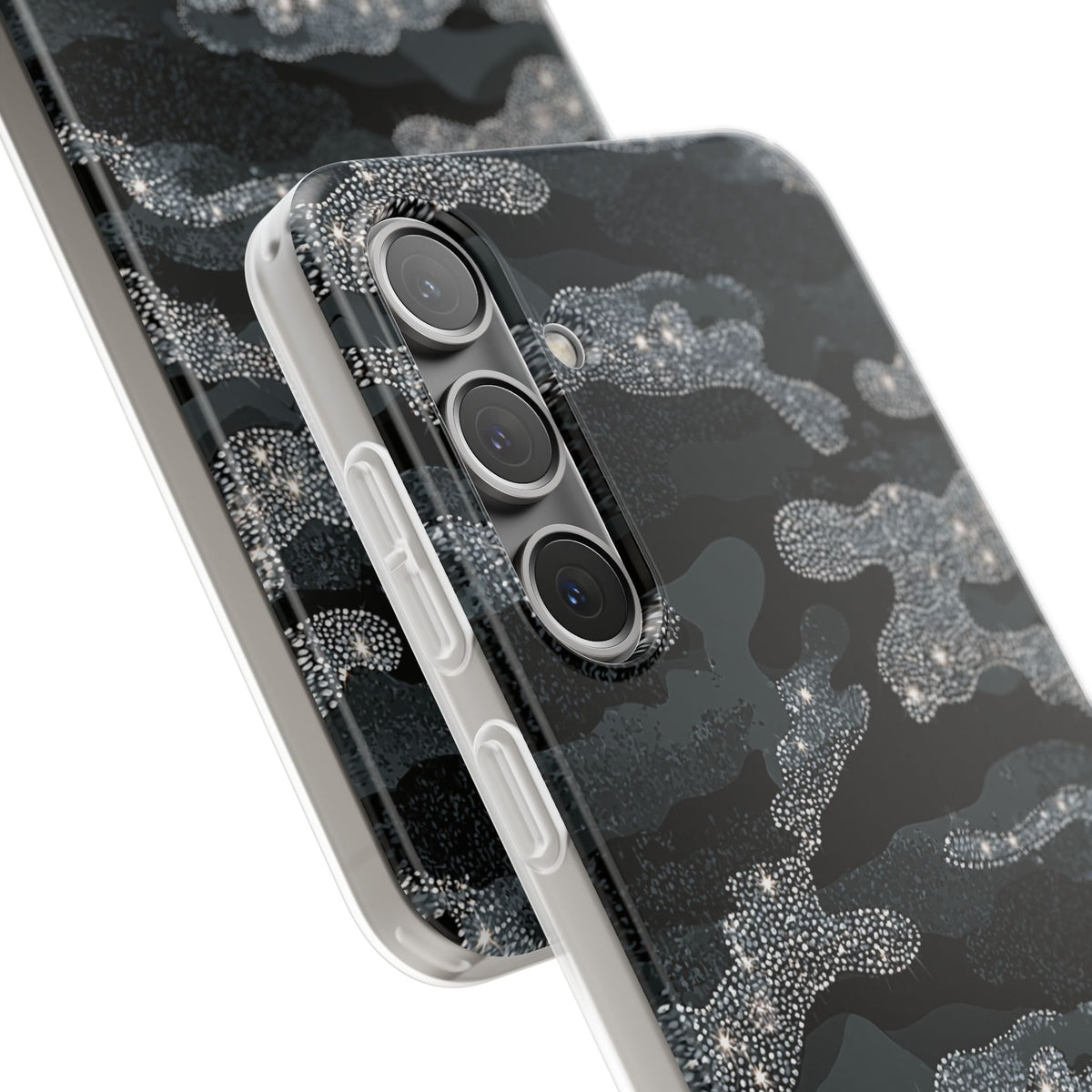 Glitter Shadow Camo · Lite Phone Case for Samsung · Black