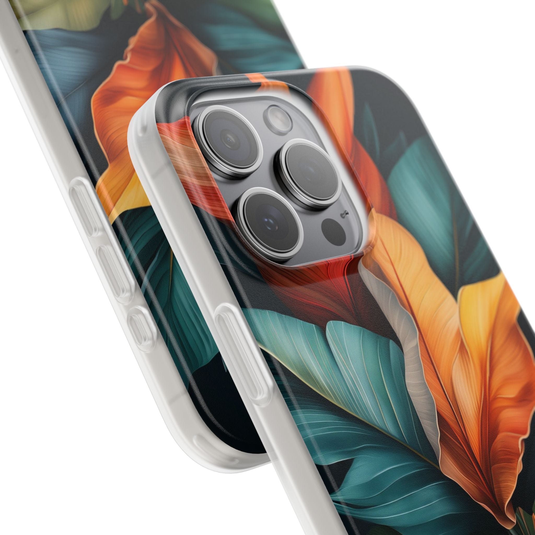 Tropical Leafburst iPhone 15 Pro Max Case - Soft