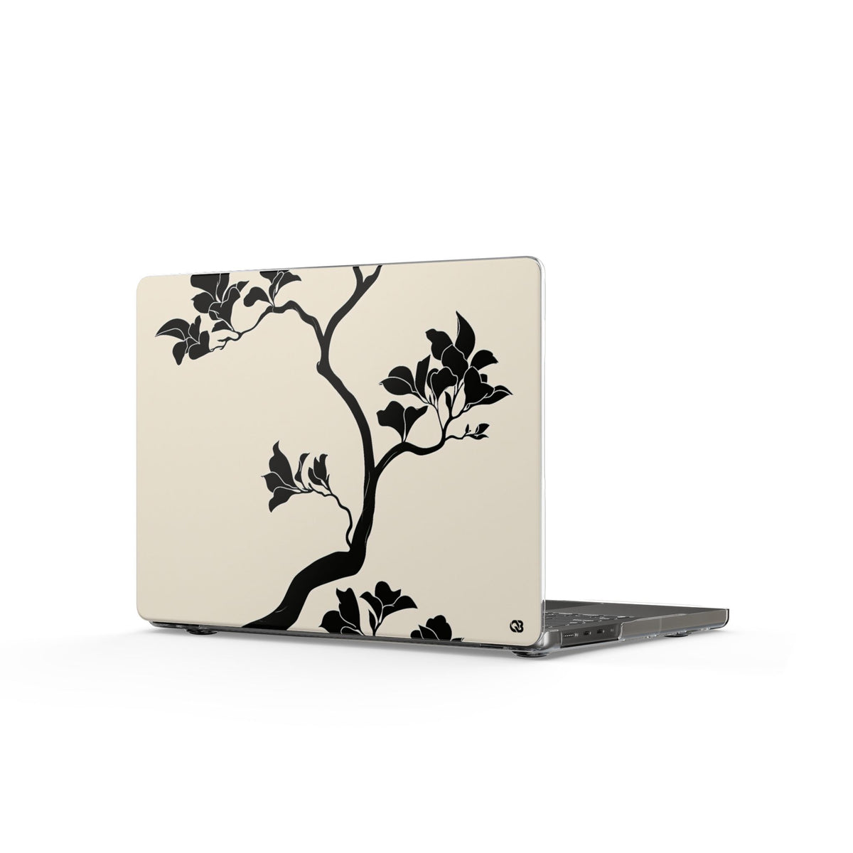 Ebony Magnolia · Clear Hard Case for MacBook · Beige