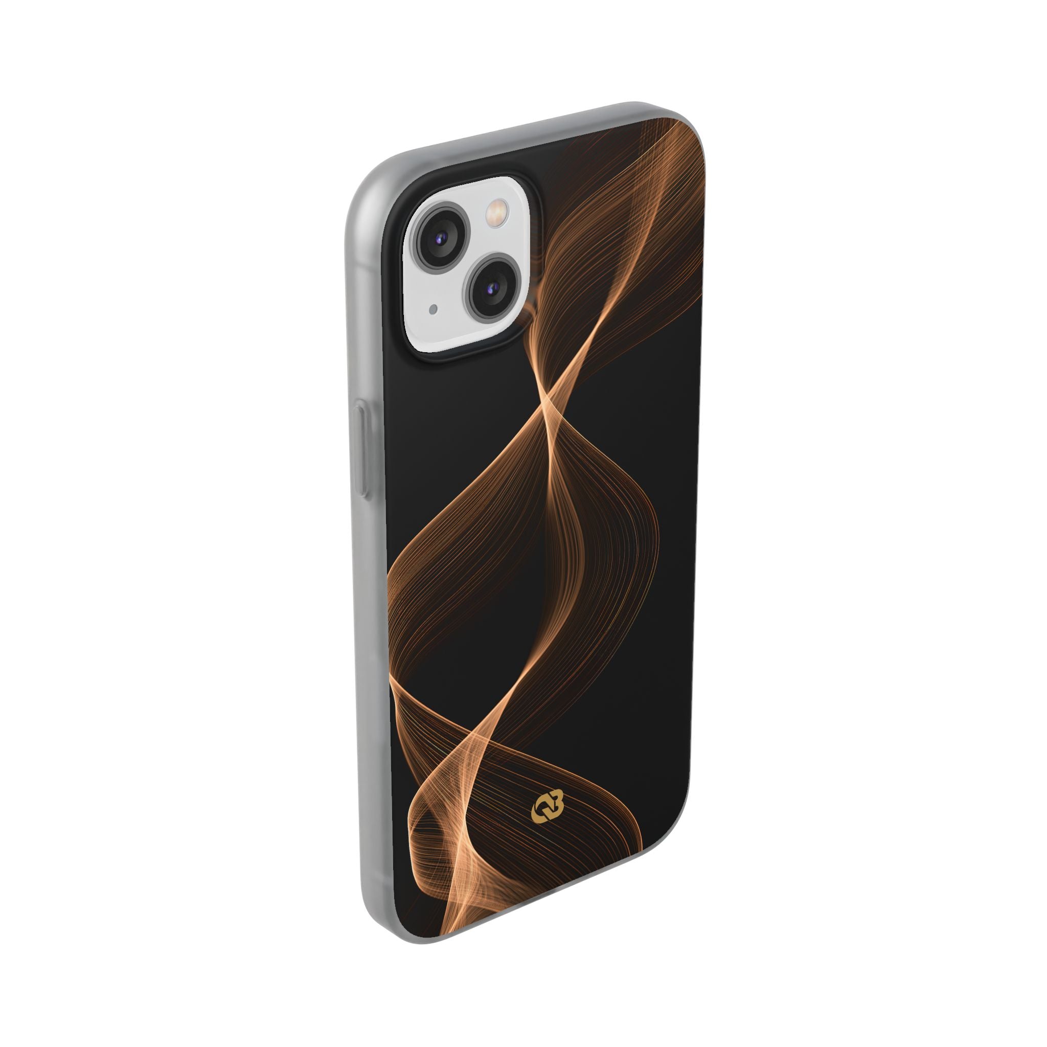 Brown Lite Phone Case for iPhone - Copper Silk Wave