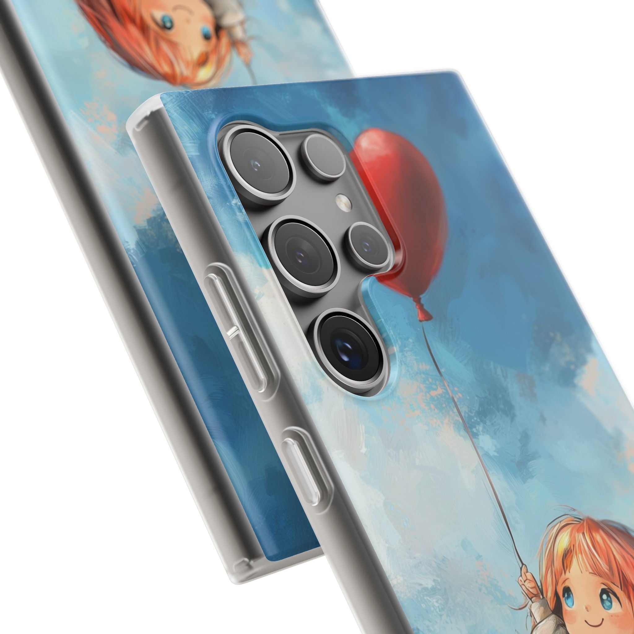 Crimson Heart Sky · Soft Phone Case for Samsung