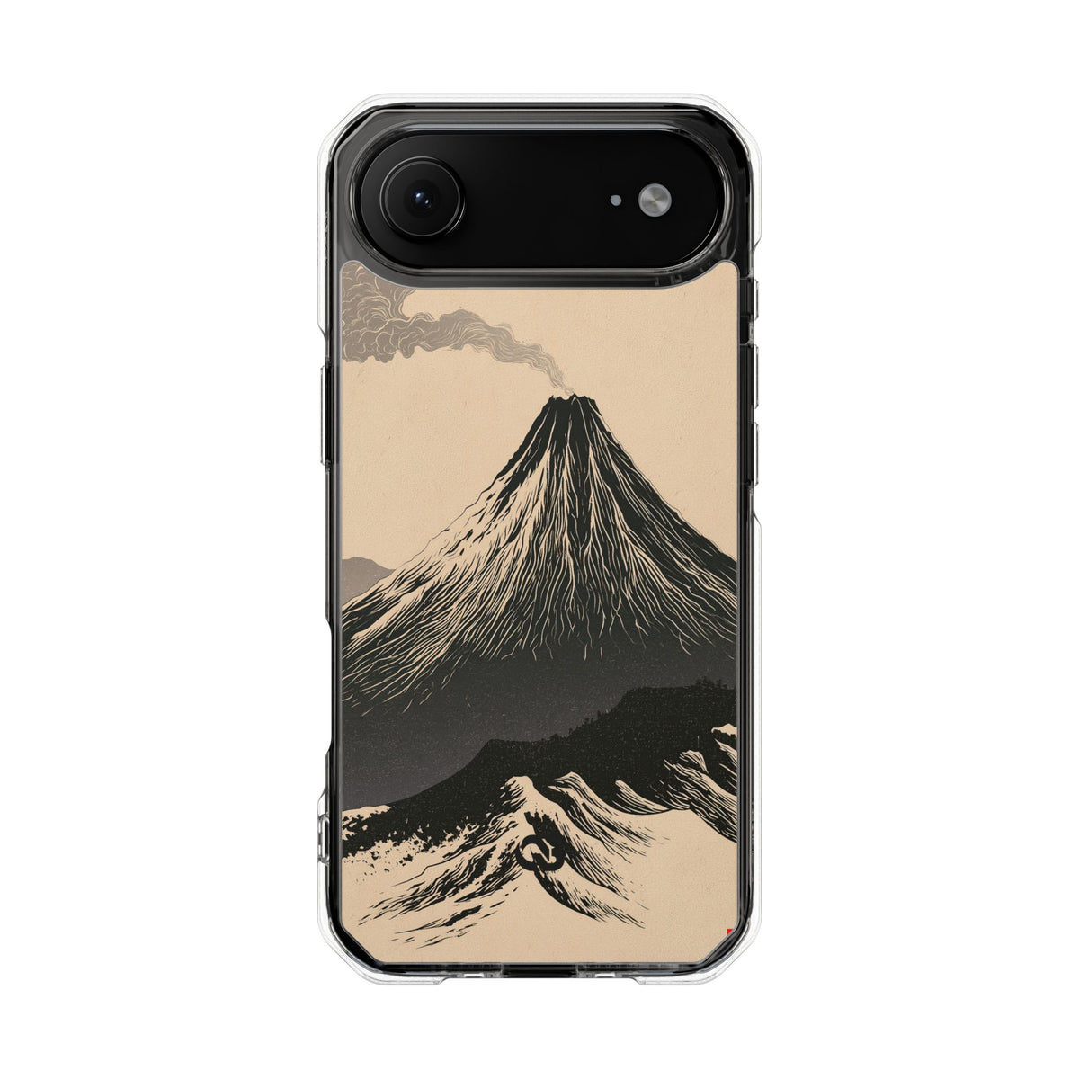 Beige Impact MagSafe Phone Case for iPhone - Obsidian Ink Summit