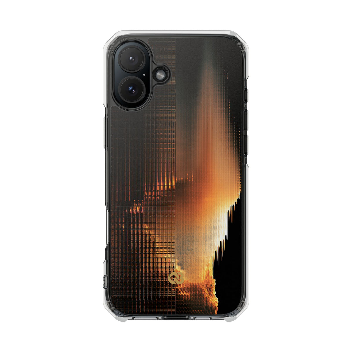 Luminous Grid · Clear Impact Magnetic Phone Case for iPhone · Black